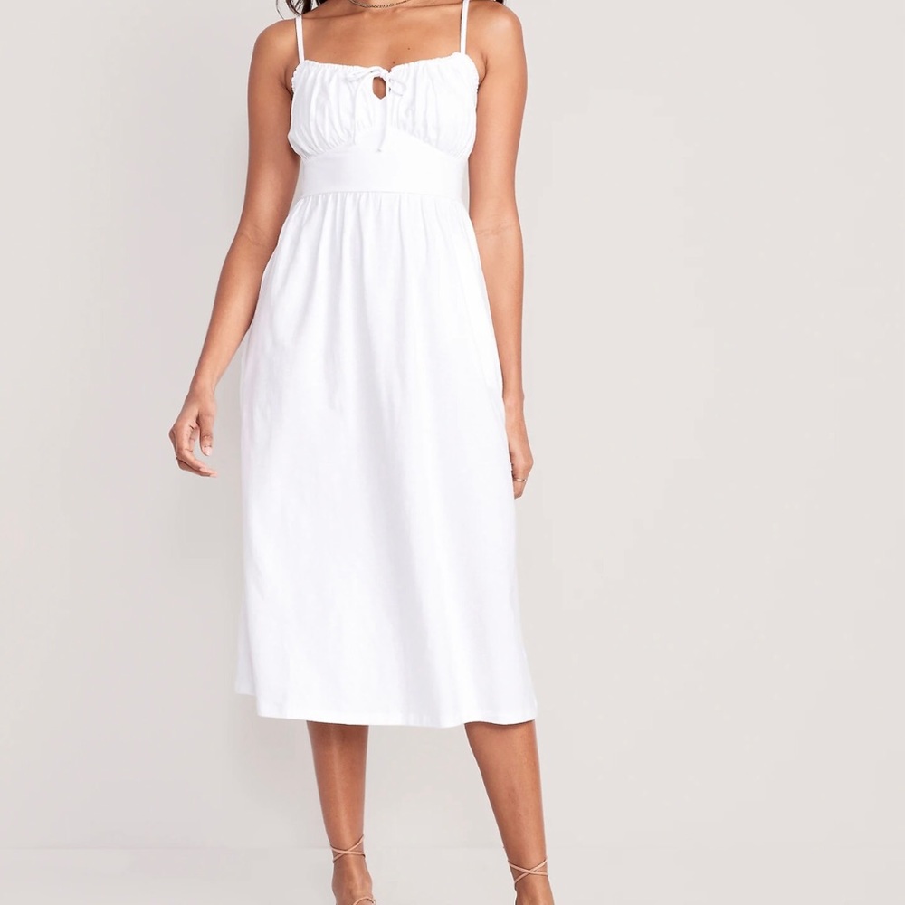 New old navy Fit & Flare Tie-Front Cami Midi dress